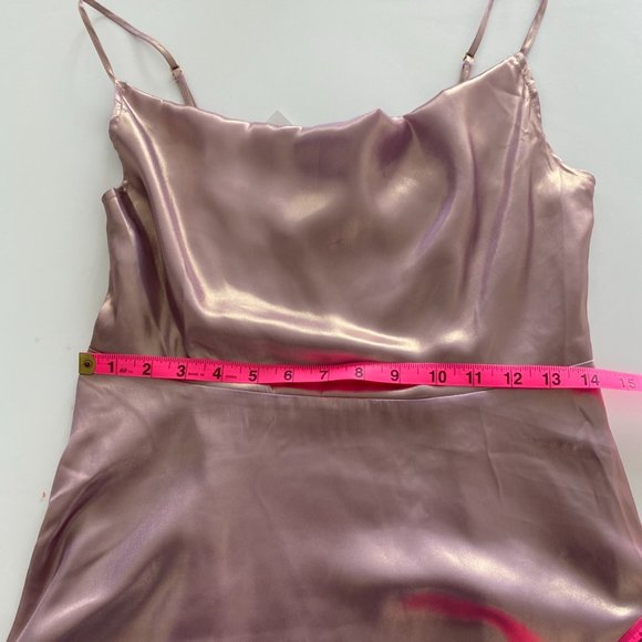 UO purple Mallory Metallic Asymmetrical Slip Dress - Picture 7 of 12